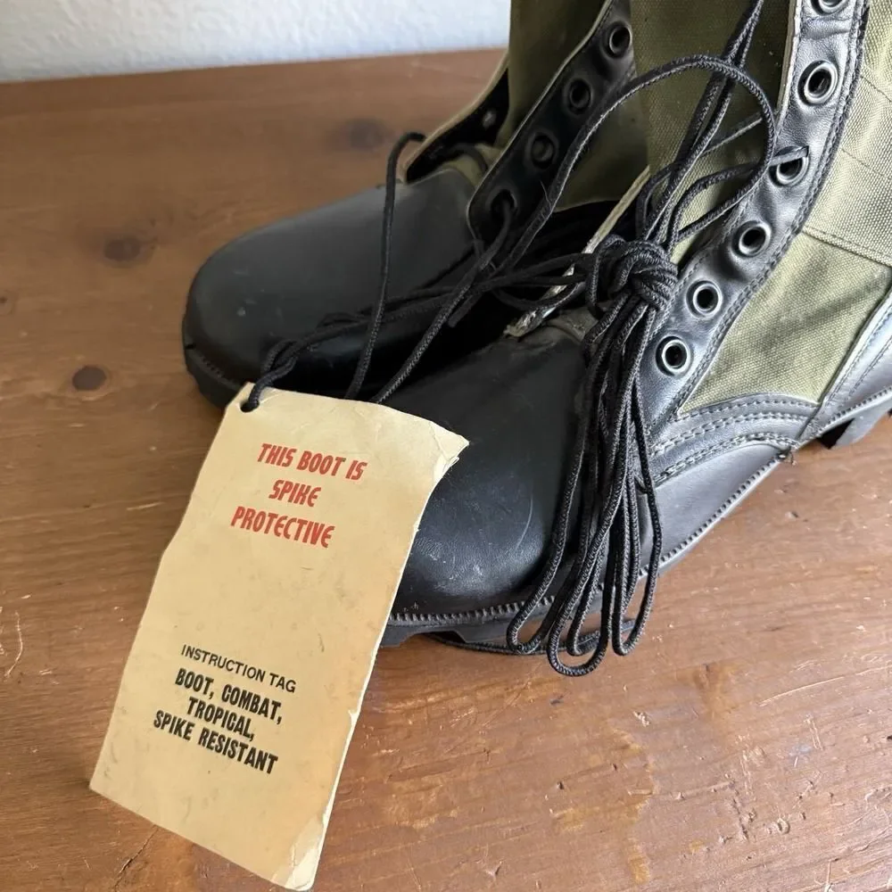 Vintage RO Search Vietnam Era Spike Protective Jungle Boots 9 N NEW NOS